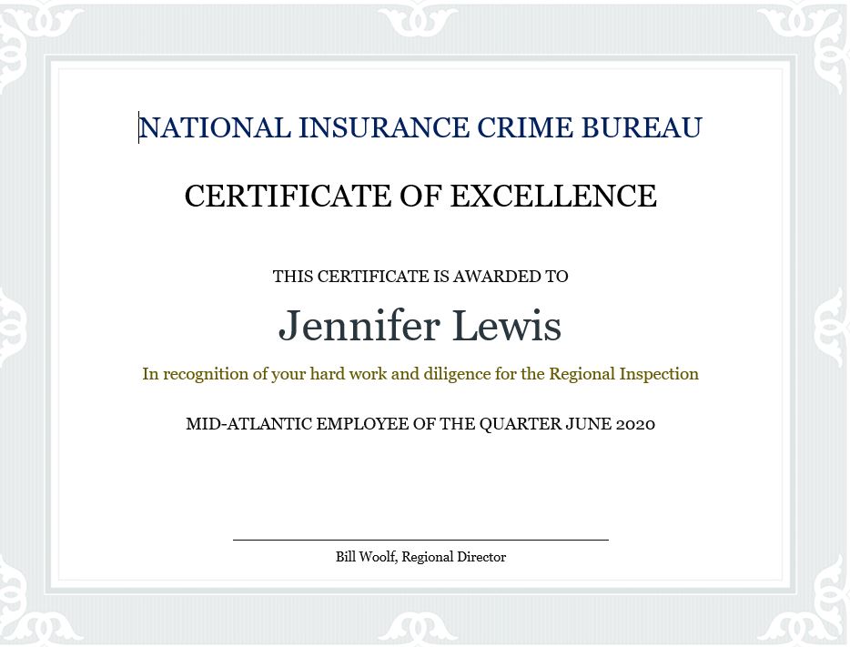 Mid-Atlantic Employee of the Quarter June 2020